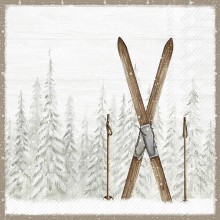 Салфетки 20бр Nordic Winter Ski беж